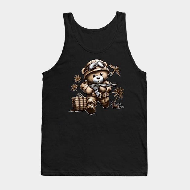 Army teddy bear Tank Top by Out of the world